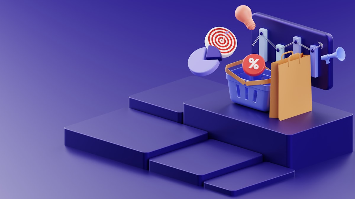 Store marketing growth and sales visual